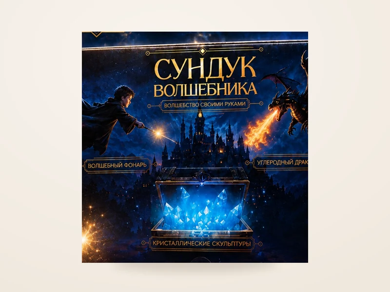 Набор для опытов WOW! HOW? «Сундук волшебника» 3 в 1