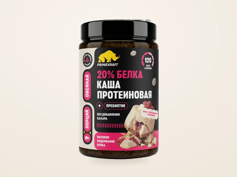 Протеиновая овсяная каша Prime Kraft «Малиновый чизкейк», 360 г
