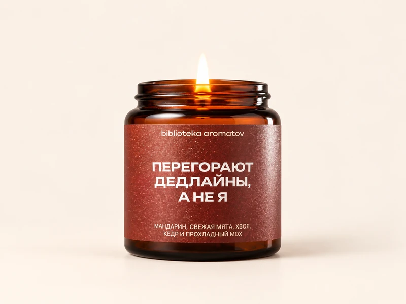 Свеча Библиотека ароматов «Перегорают дедлайны, а не я», 90 г