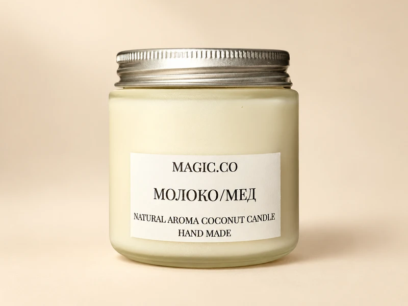 Ароматическая свеча MAGIC.CO «Молоко и мёд», 125 мл