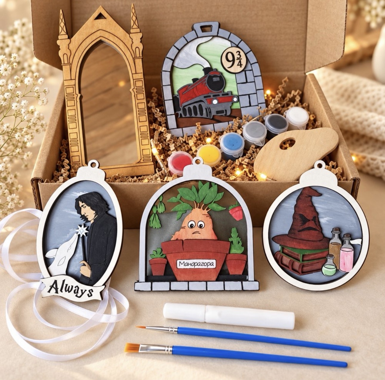 Набор для росписи ёлочных игрушек Wood Art Shop «Гарри Поттер»